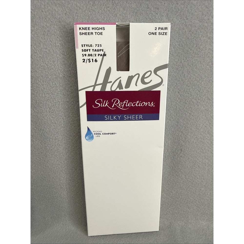 hanes silk reflections‎ knee highs Style 725 Soft Taupe P19